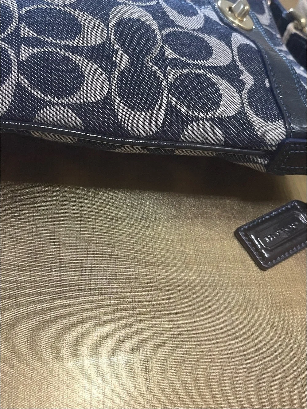 Coach Signature Canvas Crossbody Bag with Turnlock Closure